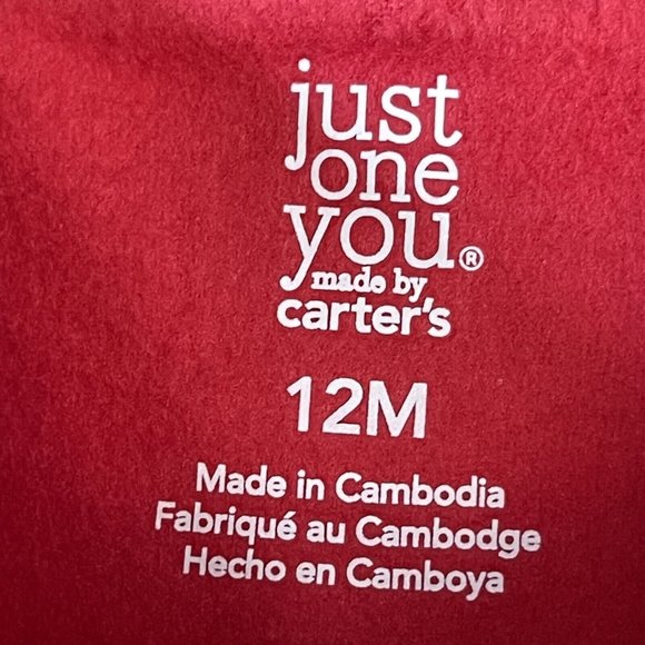 Carter’s Just One You 12 Month T-Rex Antlers Red Black Pajama Set Dino - Picture 6 of 11